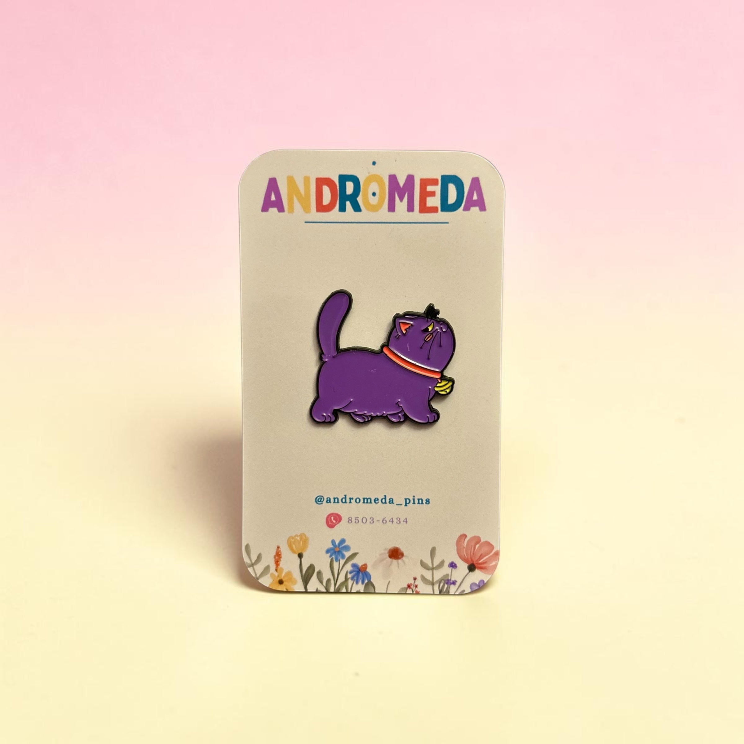 Pin Gato Morado - Cascabel