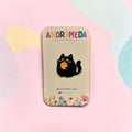 Pin Gato Negro - Naranja